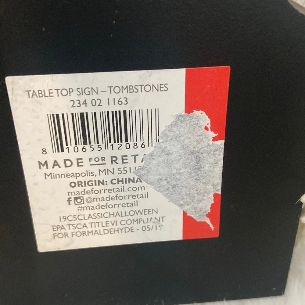 Target BP 2019 Tombstone Chalkboard Tabletop Signs - Black